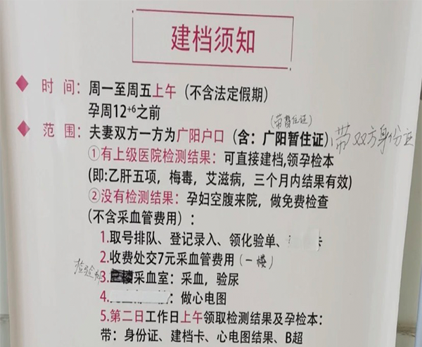 孕12周建档须知