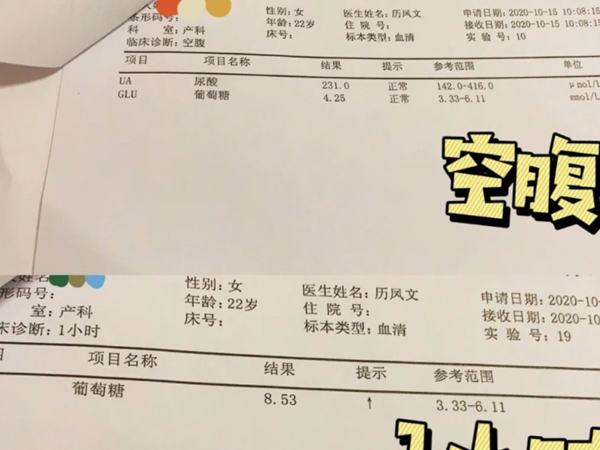糖耐检查表