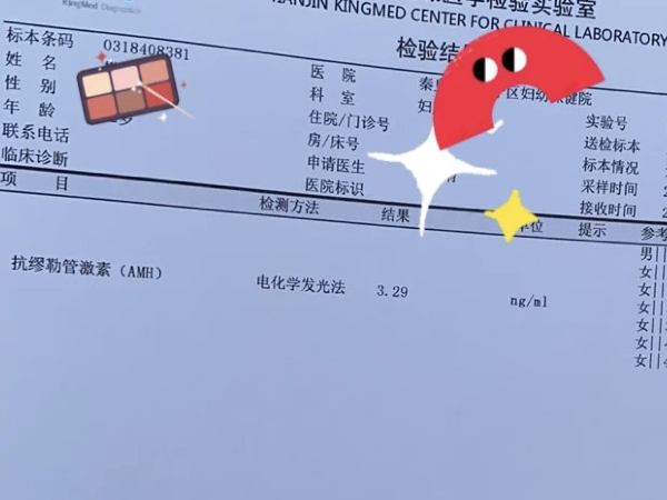 抗缪勒氏管检查单