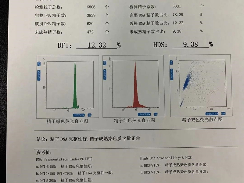 精子碎片检查报告